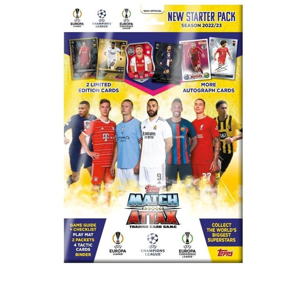 Topps UEFA Şampiyonlar Ligi 22/23 Sezonu Match Attax Başlangıç Paketi