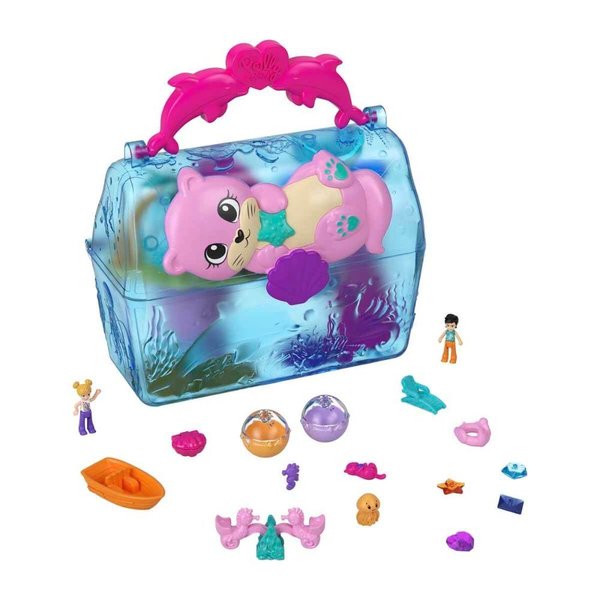 Polly Pocket Sparkle Cove Macera Adası Hazine Sandığı Oyun Seti HKV47