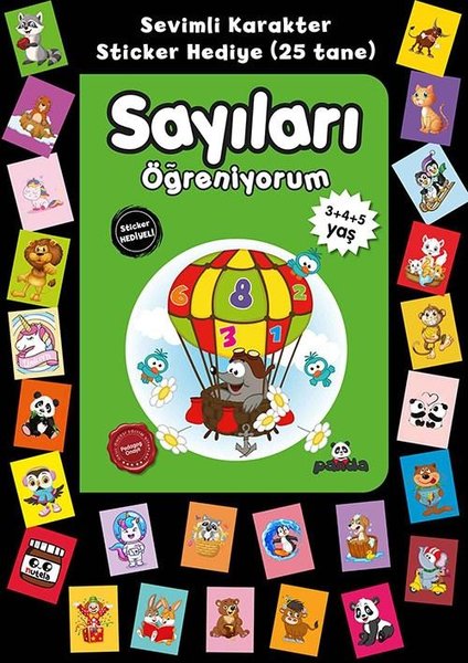 Sayıları Öğreniyorum - Stickerlı 3+4+5 Yaş