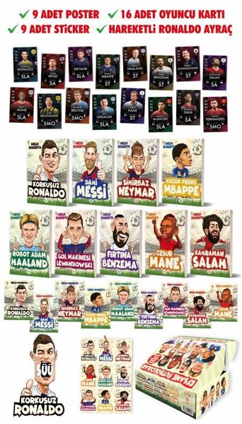 Efsane Futbolcular Seti - 9 Kitap Takım - Kutulu