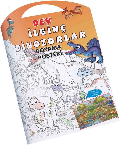 Dev İlginç Dinozorlar - Boyama Posteri