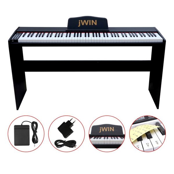 Jwin SDP-88 Tuş Hassasiyetli 88 Tuşlu Piyano (Siyah)
