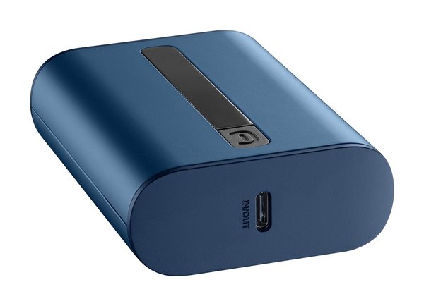 Powerbank  CellularLine PBESSENCE10000B, 10000 mAh, Universal, 12 W, USB-A  / USB-C / MicroUSB, Azul