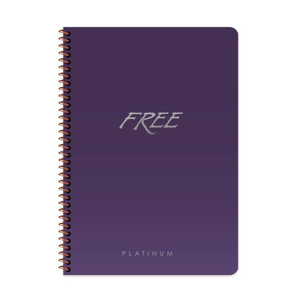 Keskin A4 80 Yaprak Çizgili PP Kapak Free Platinum Defter -Bordo