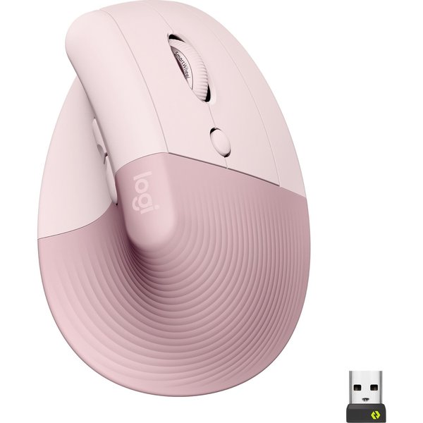 Logitech Lift Sessiz Kablosuz Ergonomik Dikey Mouse - Pembe
