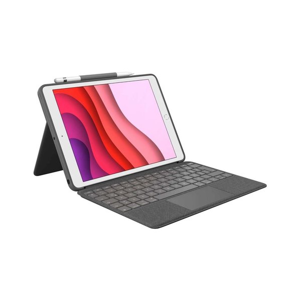 Logitech Combo Touch iPad 10.9 inç 10. Nesil ile Uyumlu Çok Yönlü Klavyeli Kılıf - Gri