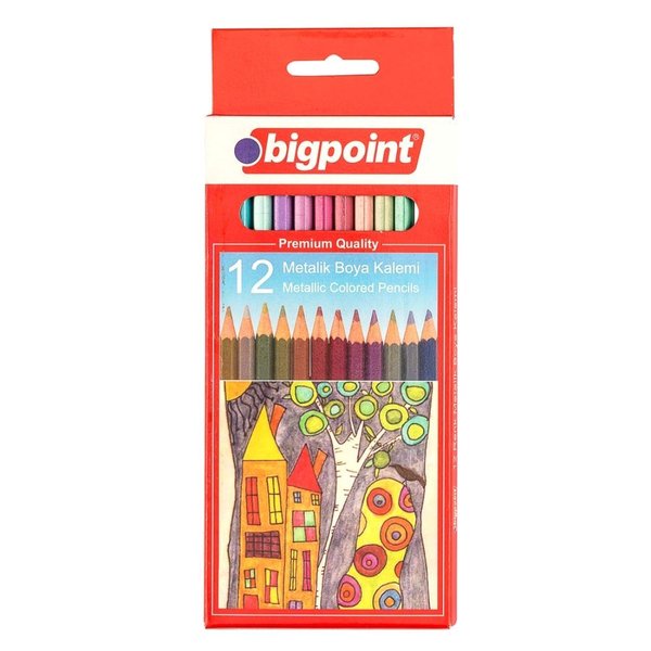 Bigpoint 944 Metalik Kuru Boya Kalemi 12 Renk