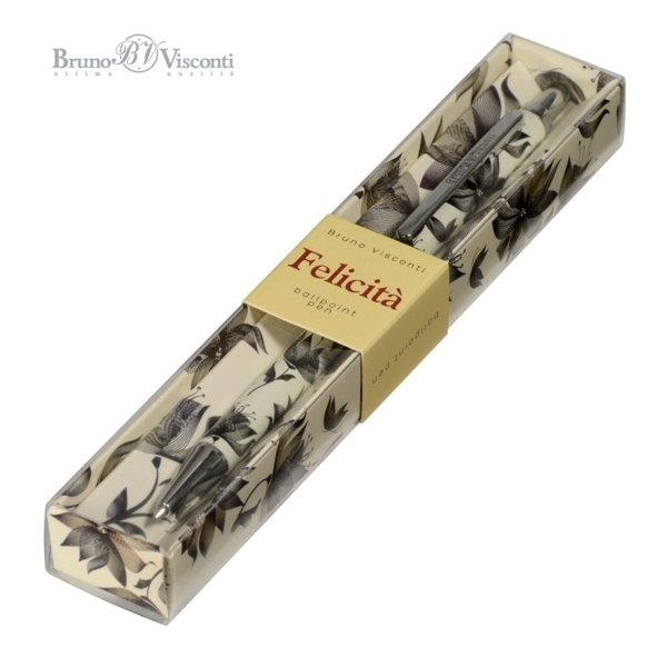 Bruno Visconti 20-0263/06 Felicita Metal Gövde Mavi Tükenmez Kalem 0.7 Mm (Çiçekler Yeşil)