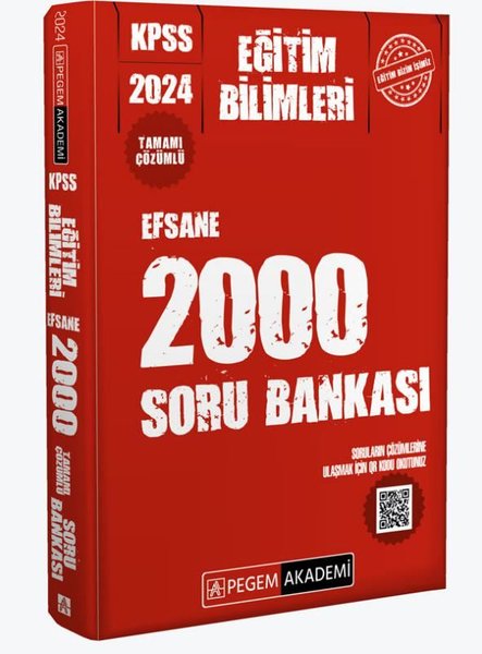 2024 KPSS Eğitim Bilimleri Çözümlü Efsane 2000 Soru Bankası