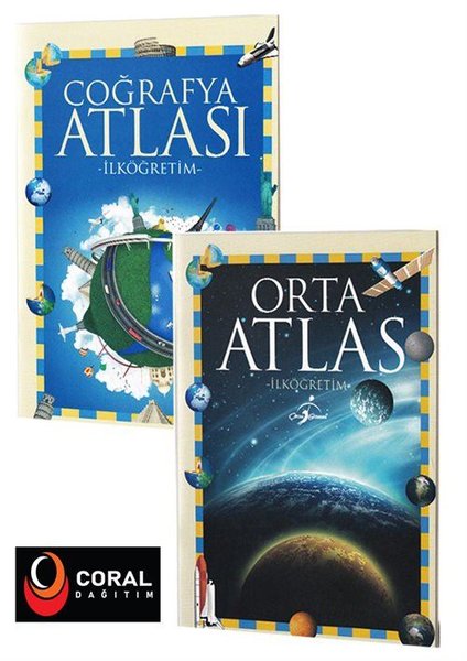 İlköğretim Coğrafya Atlası ve Orta Atlas Seti - 2 Kitap Takım