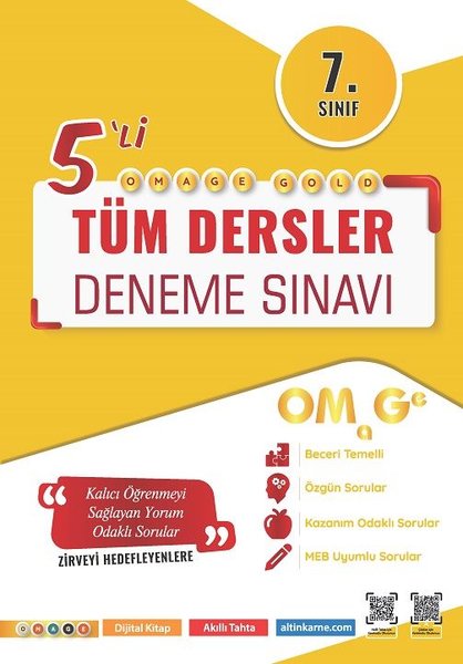 7. Sınıf Omage Gold Tüm Dersler Deneme Sınavı