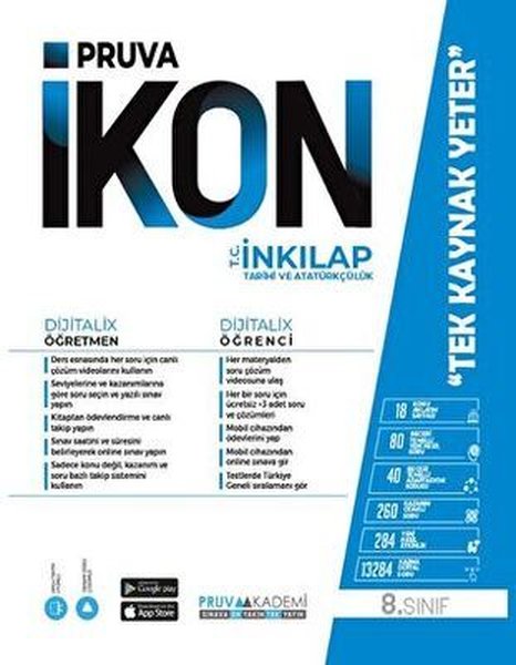 8. Sınıf İkon T.C. İnkılap Tarihi ve Atatürkçülük Konu Anlatım Kitabı