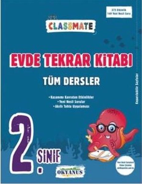 2. Sınıf Classmate Tüm Dersler Evde Tekrar Kitabı