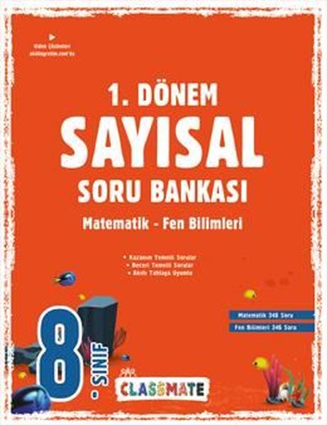 8. Sınıf Classmate 1. Dönem Sayısal Soru Bankası