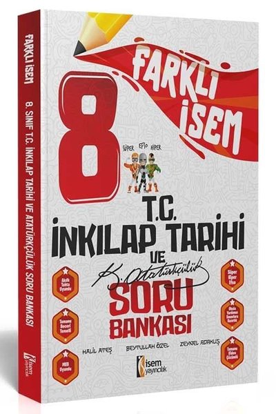 2024 8.Sınıf T.C İnkılap Tarihi ve Atatürkçülük Farklı İsem Soru Bankası