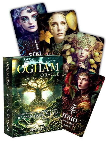 Ogham Oracle - Ogham Sembolleri ve Ağaçların Gizemleri - Kullanım Kitabı ve 25 Kart