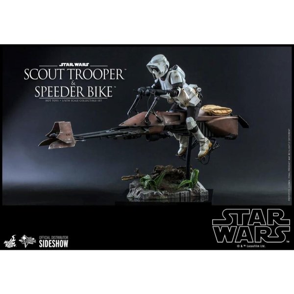 Hot Toys Scout Trooper and Speeder Bike (ROTJ) Sixth Scale Figure Set