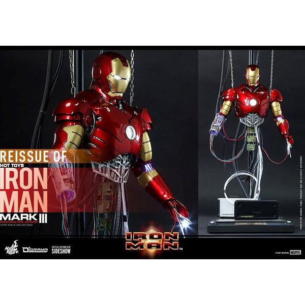 Hot Toys Iron Man Mark III (Construction Version) Sixth Scale Figure