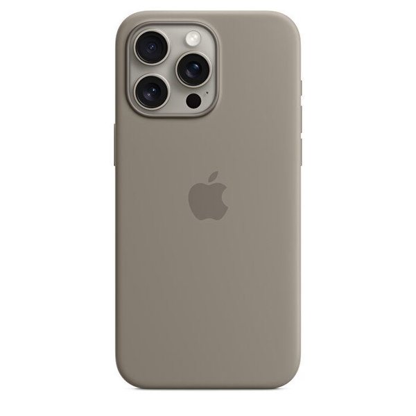 Apple iPhone 15 Pro Max için MagSafe özellikli Silikon Kılıf - Kil Rengi - MT1Q3ZM/A