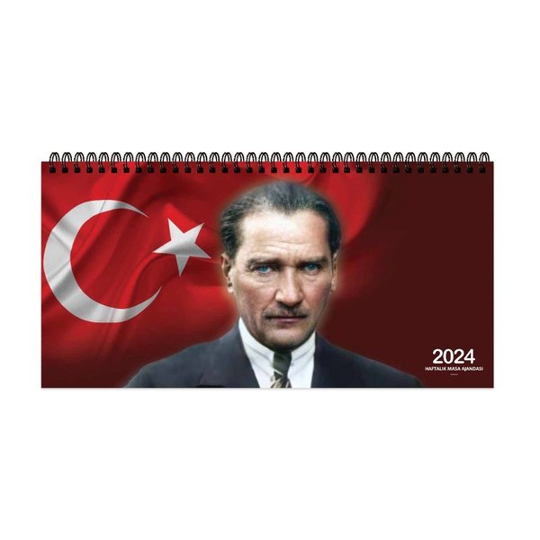 Keskin AJ-66 16x335 Spr.Haftalık Masa Ajandası-Atatürk