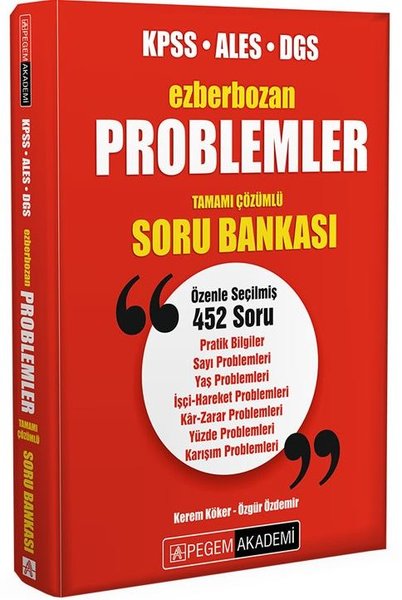 KPSS ALES DGS Problemler Ezberbozan Soru Bankası