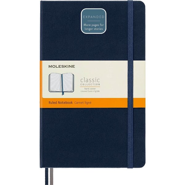 Moleskine Notebook Lg Expanded Rul Sap.Blue Hard