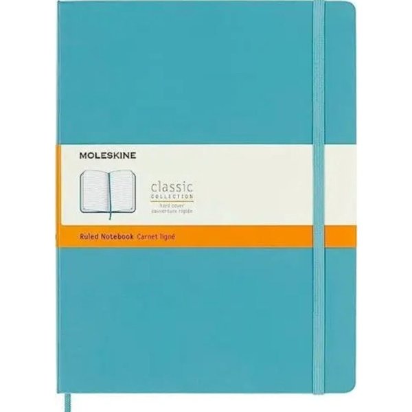 Moleskine Notebook Xl Rul Reef Blue Hard