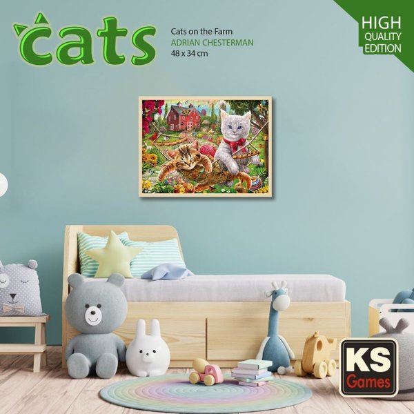 Ks Games Puzzle 500 Parça Cats on the Farm