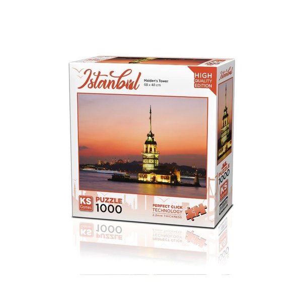 Ks Games Puzzle 1000 Parça Kız Kulesi ve Gün Batımı