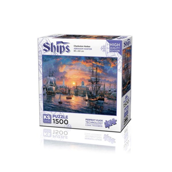 Ks Games Puzzle 1500 Parça Charleston Harbor