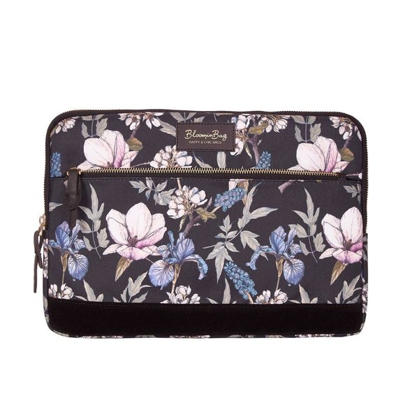 BloominBag Black Cherries Çiçekli 13- 14 inç Kadın Laptop Kılıfı