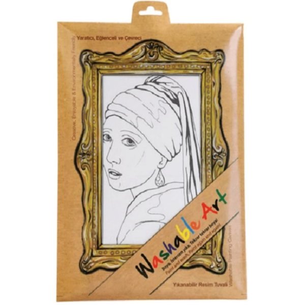 Funny Mat -Washable Art - Johannes Vermeer - Girl Wıth A Pearl Earrıng 0002