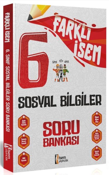 2024 6.Sınıf Sosyal Bilgiler Farklı İsem Soru Bankası