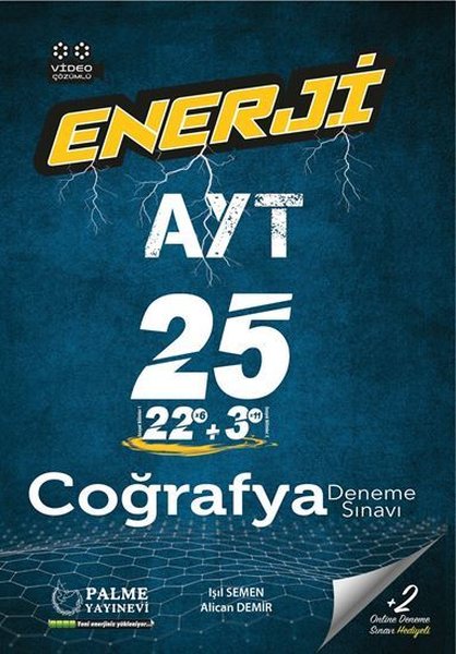 AYT Coğrafya 25 Deneme Sınavı Video Çözümlü Enerji