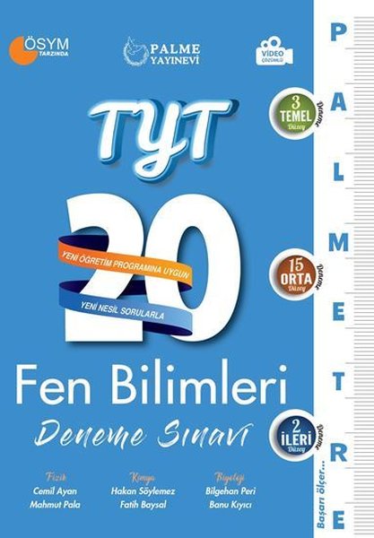 TYT Fen Bilimleri 20 Deneme Video Çözümlü