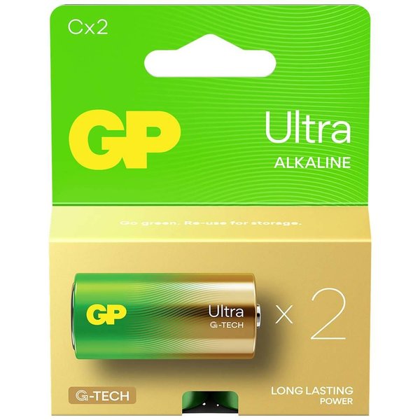 GP GP14AU-2U2 Ultra Alkalin LR14 Orta Boy C Pil 2'li