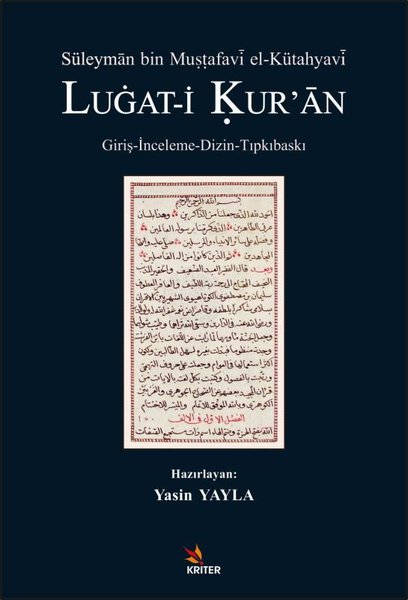 Süleyman Bin Mustafavi el-Kütahyavi Lugat-i Kur'an