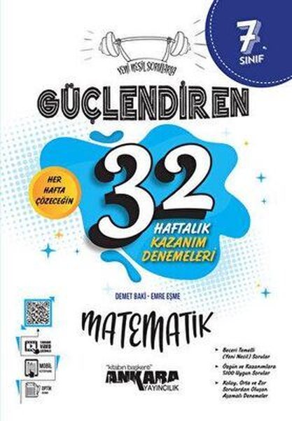7. Sınıf Matematik Güçlendiren 32 Haftalık Kazanım Denemeleri
