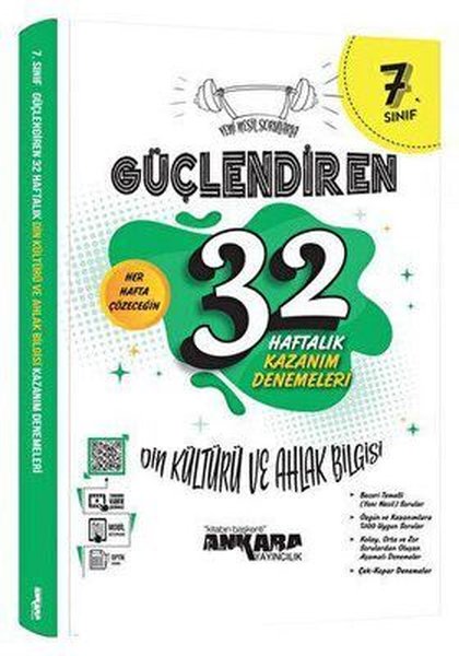 7. Sınıf Din Kültürü ve Ahlak Bilgisi Güçlendiren 32 Haftalık Kazanım Denemeleri