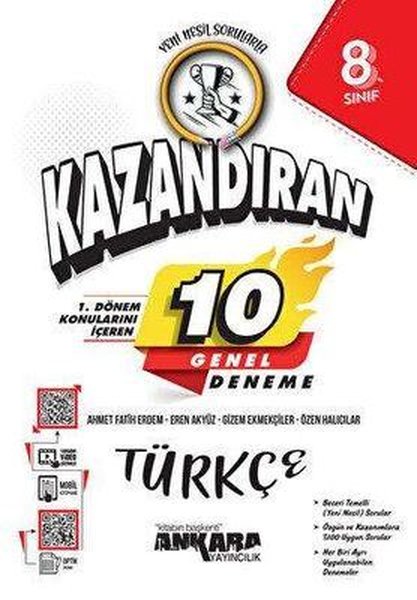 8. Sınıf Türkçe 1. Dönem Kazandıran 10 Deneme