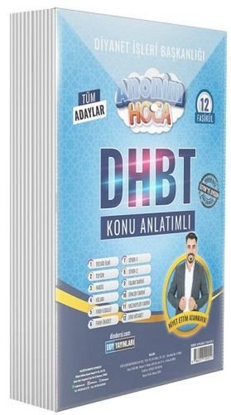 DHBT Anonim Hoca Konu Anlatımlı Hazırlık Kitabı