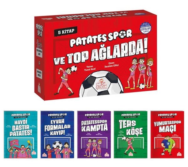 Patatesspor ve Top Ağlarda! Set + Soru Kitapçığı - 5 Kitap Takım