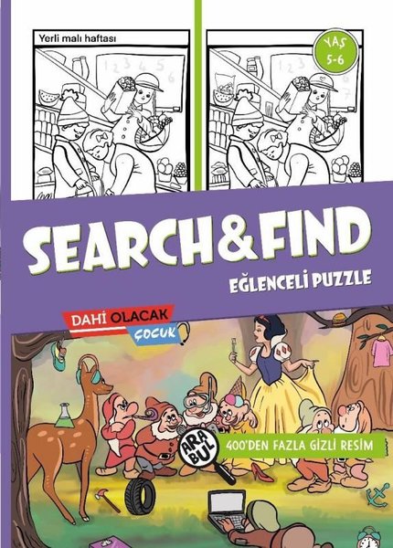 Search&Find Eğlenceli Puzzle 5 - 6 Yaş - 400'den Fazla Gizli Resim