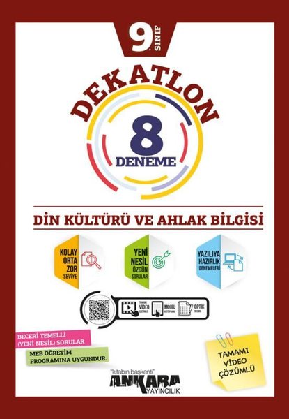 9. Sınıf Din Kültürü ve Ahlak Bilgisi Dekatlon Denemeleri ( 8 Adet )