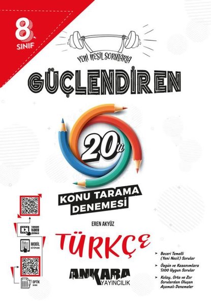 8. Sınıf Türkçe Güçlendiren 20'li Konu Tarama Denemesi