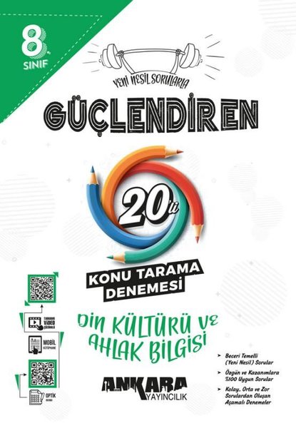 8. Sınıf  Din Kültürü ve Ahlak Bilgisi Güçlendiren 20'li Konu Tarama Denemesi