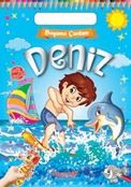 Deniz - Boyama Çantam - Renkli Çıkartmalı