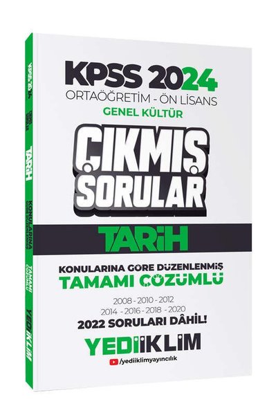 2024 KPSS Ortaöğretim - Önlisans Tarih Konularına Göre Çıkmış Sorular