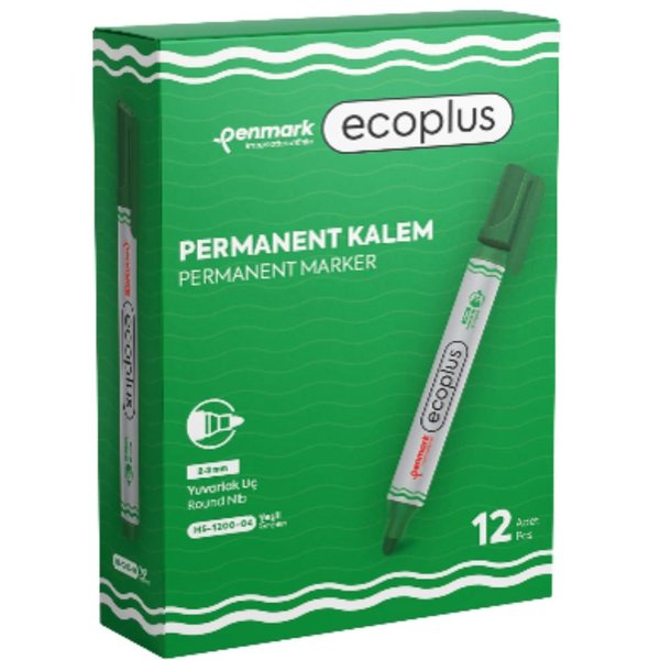 Penmark Permanent Marker  Yuvarlak Uç Ecoplus Yeşil