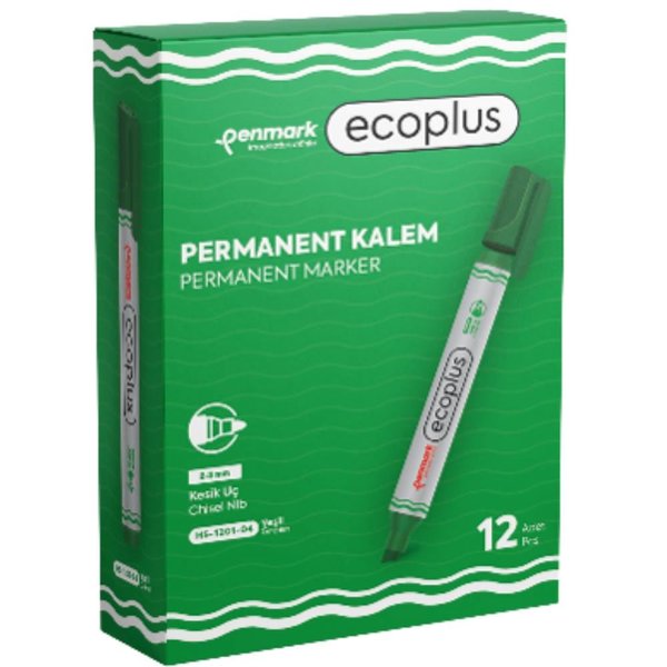 Penmark Permanent Marker Kesik Uç Ecoplus Yeşil
